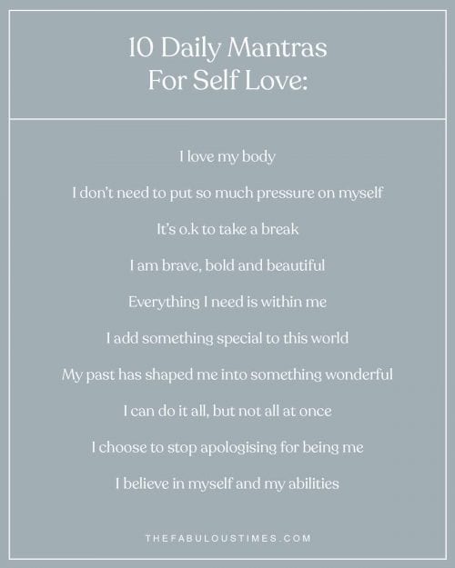 10 Daily Mantras For Self Love | Good Fronds - Sustainable living blog